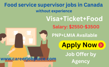 Food service supervisor jobs in Canada without experience